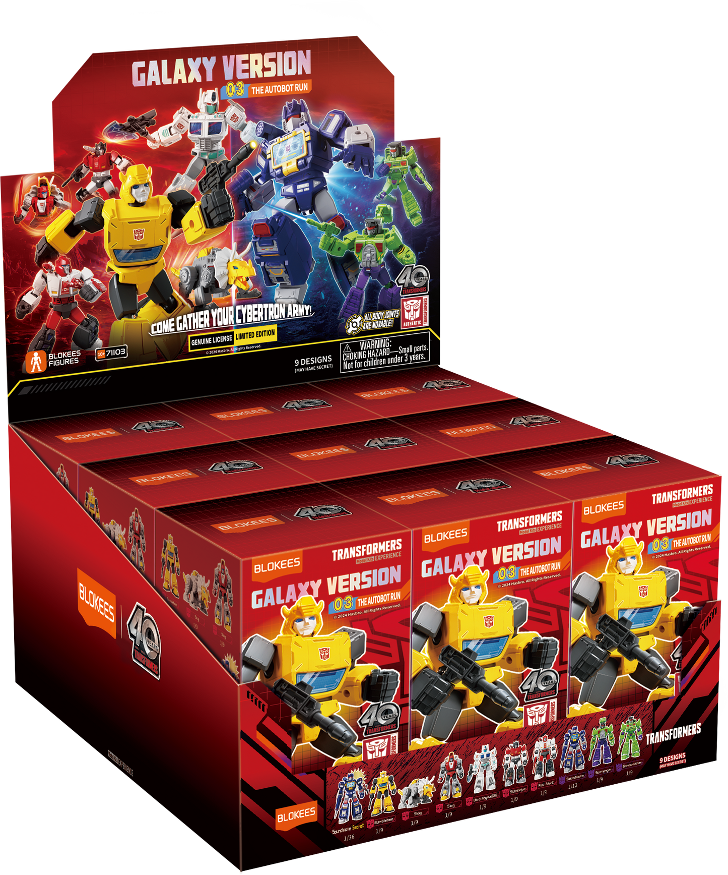 Blokees (Blind box) Superhero Toys, Building Model Kit for Children and Adults Figures PDQ (9 in 1)- Transformers Galaxy Version 03 - Autobot Run
