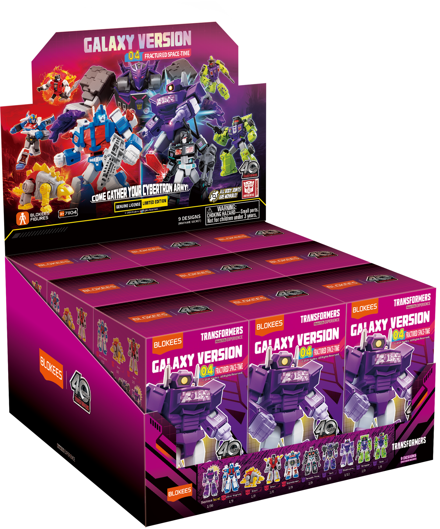 Blokees (Blind box) Superhero Toys, Building Model Kit for Children and Adults Figures PDQ (9 in 1)- Transformers Galaxy Version 04 - Fractured Space-Time
