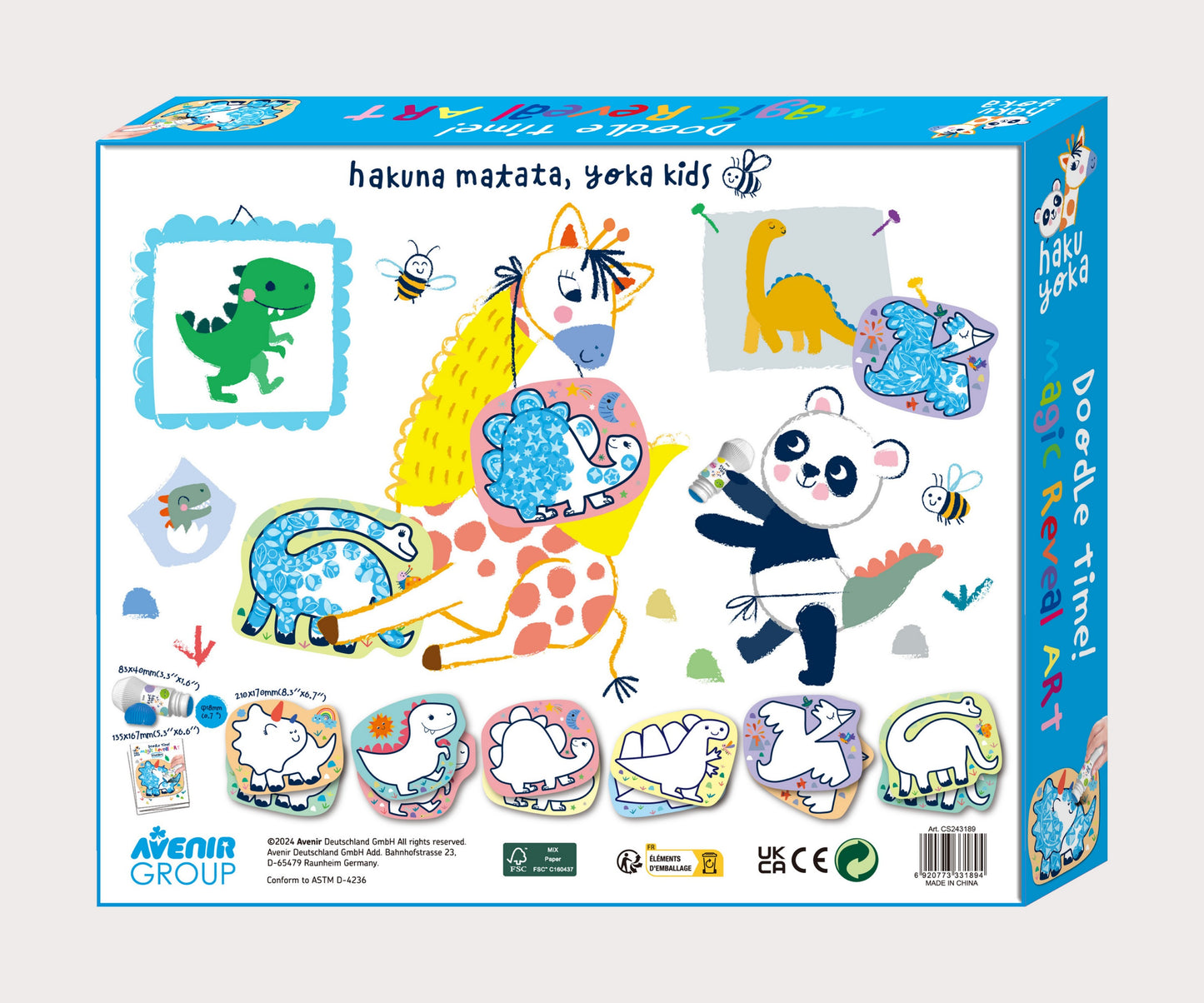 Haku Yoka Magic Dot Art -Dinosaur