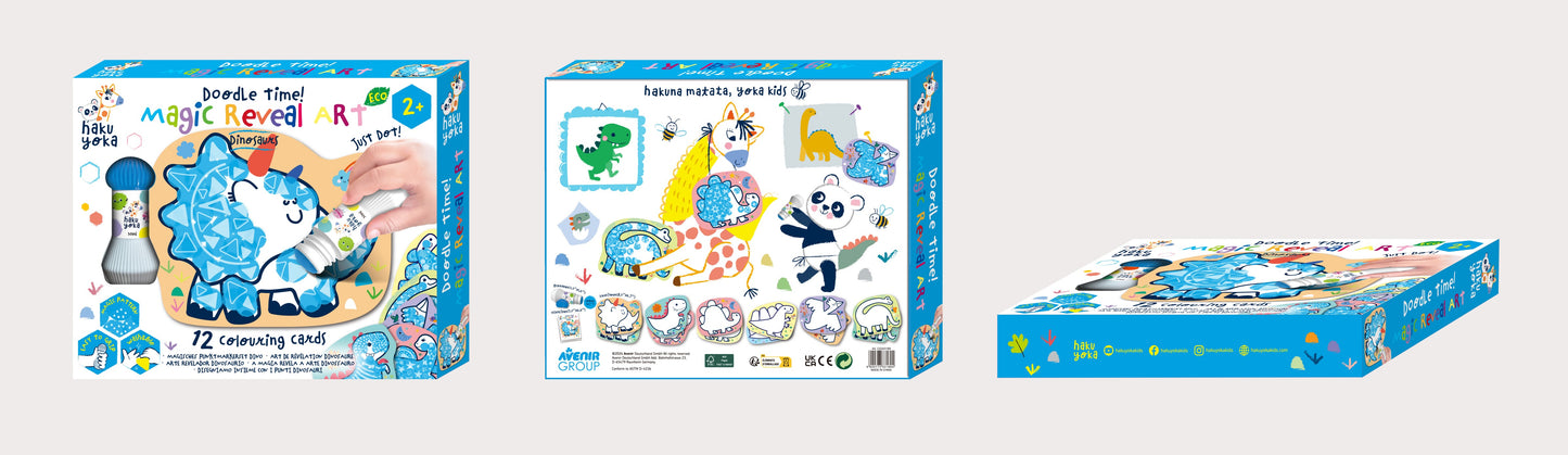 Haku Yoka Magic Dot Art -Dinosaur