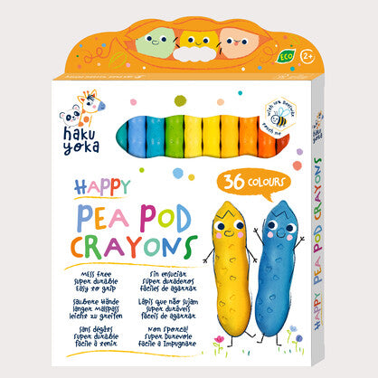 Happy Pea Pod Crayons