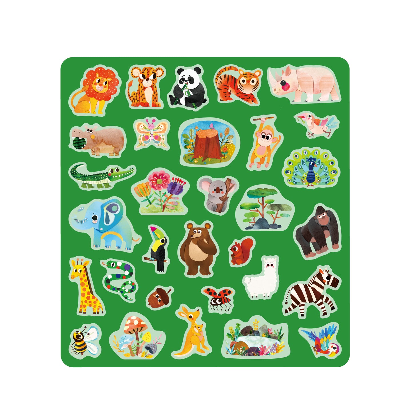 MierEdu Jelly Stickers - Wild Animals