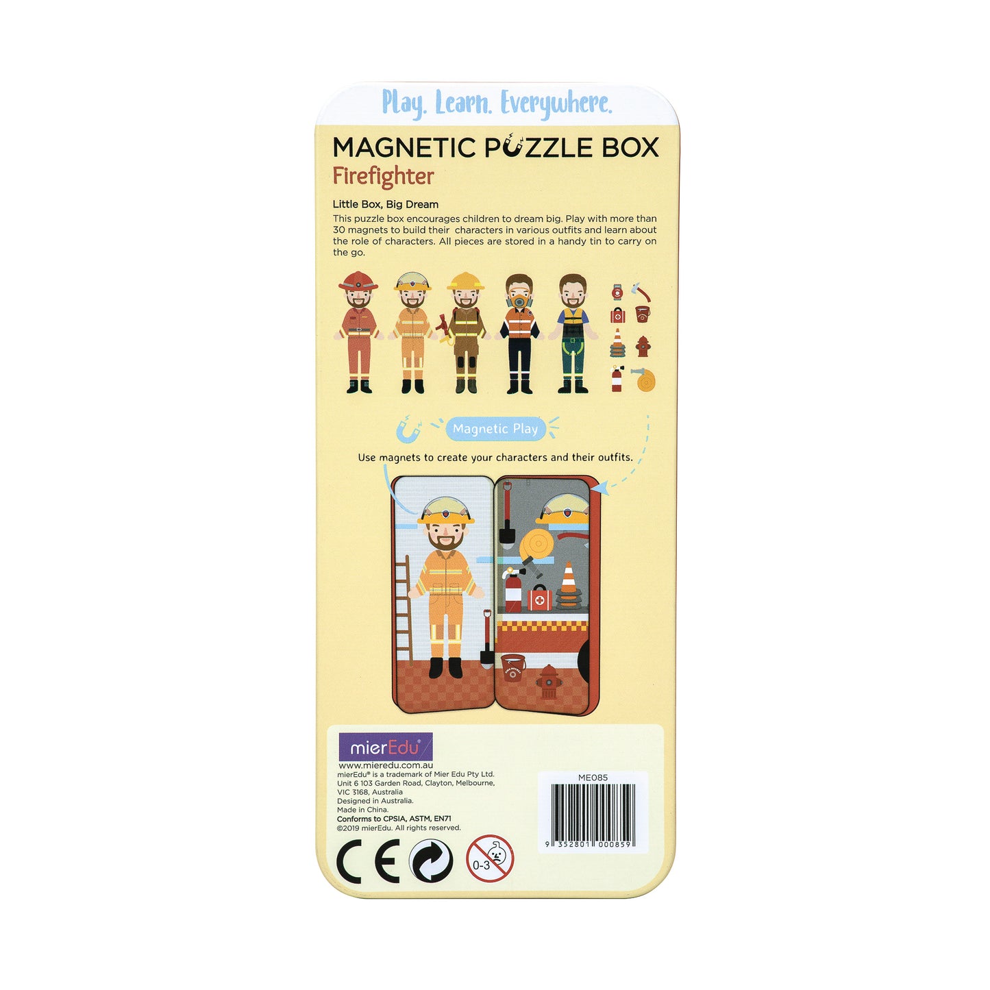 Travel Magnetic Puzzle Box - Heroes - Firefighter