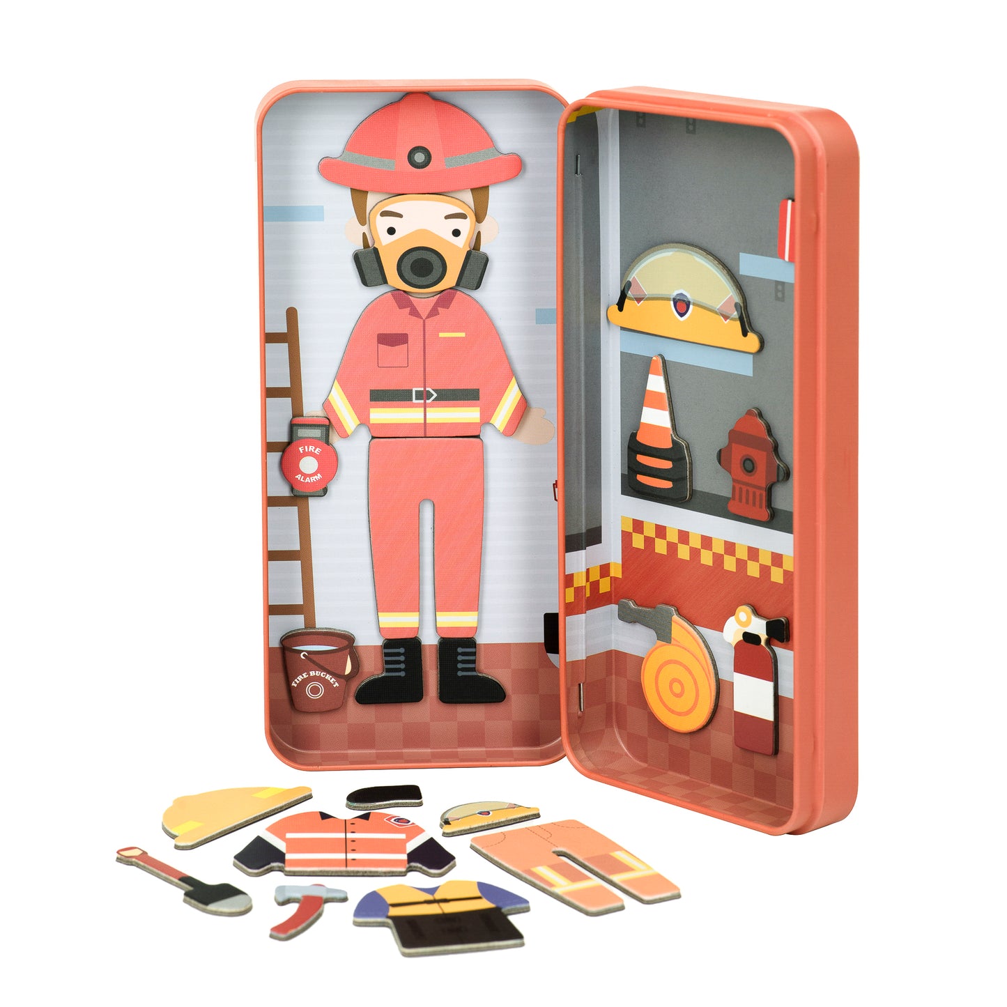 Travel Magnetic Puzzle Box - Heroes - Firefighter