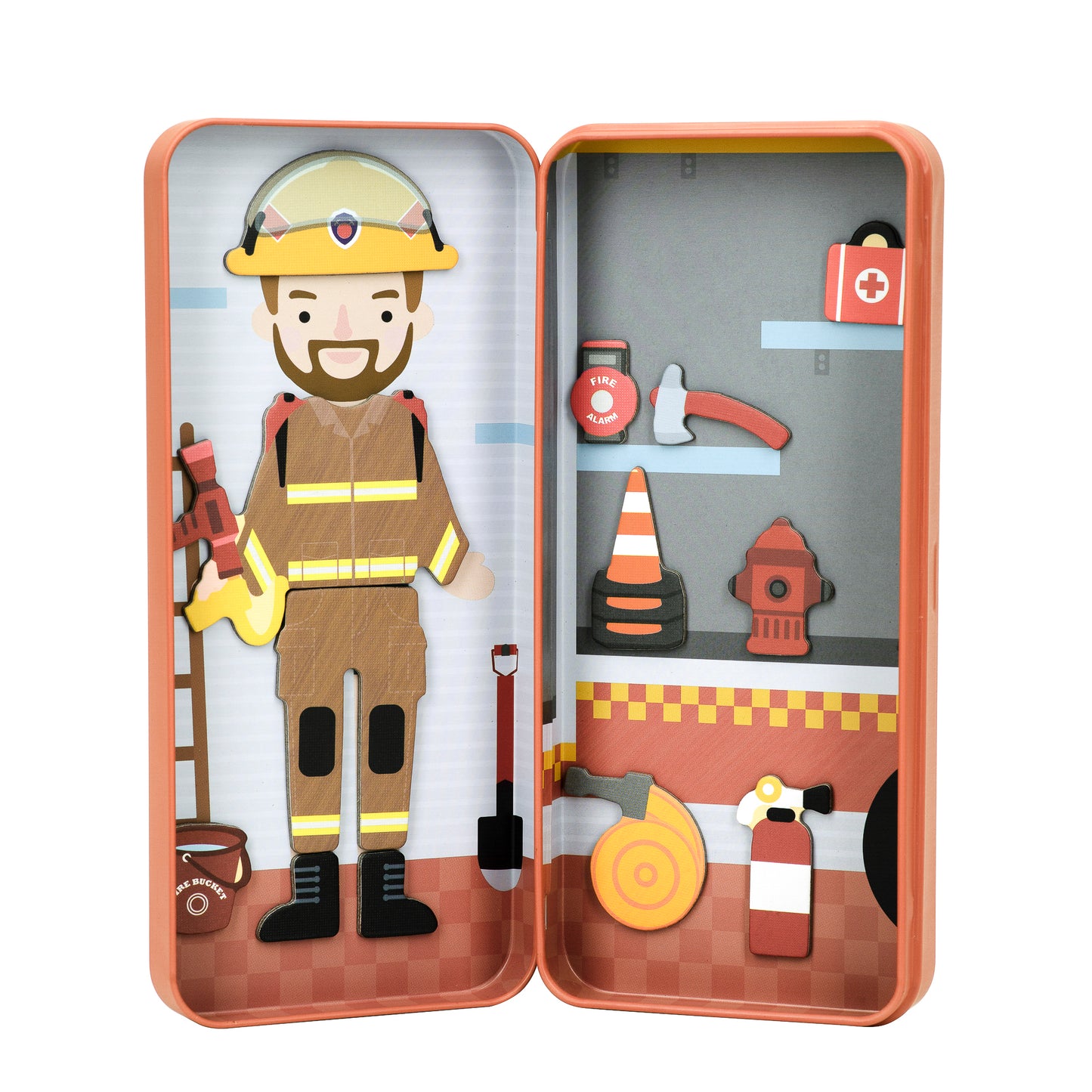 Travel Magnetic Puzzle Box - Heroes - Firefighter