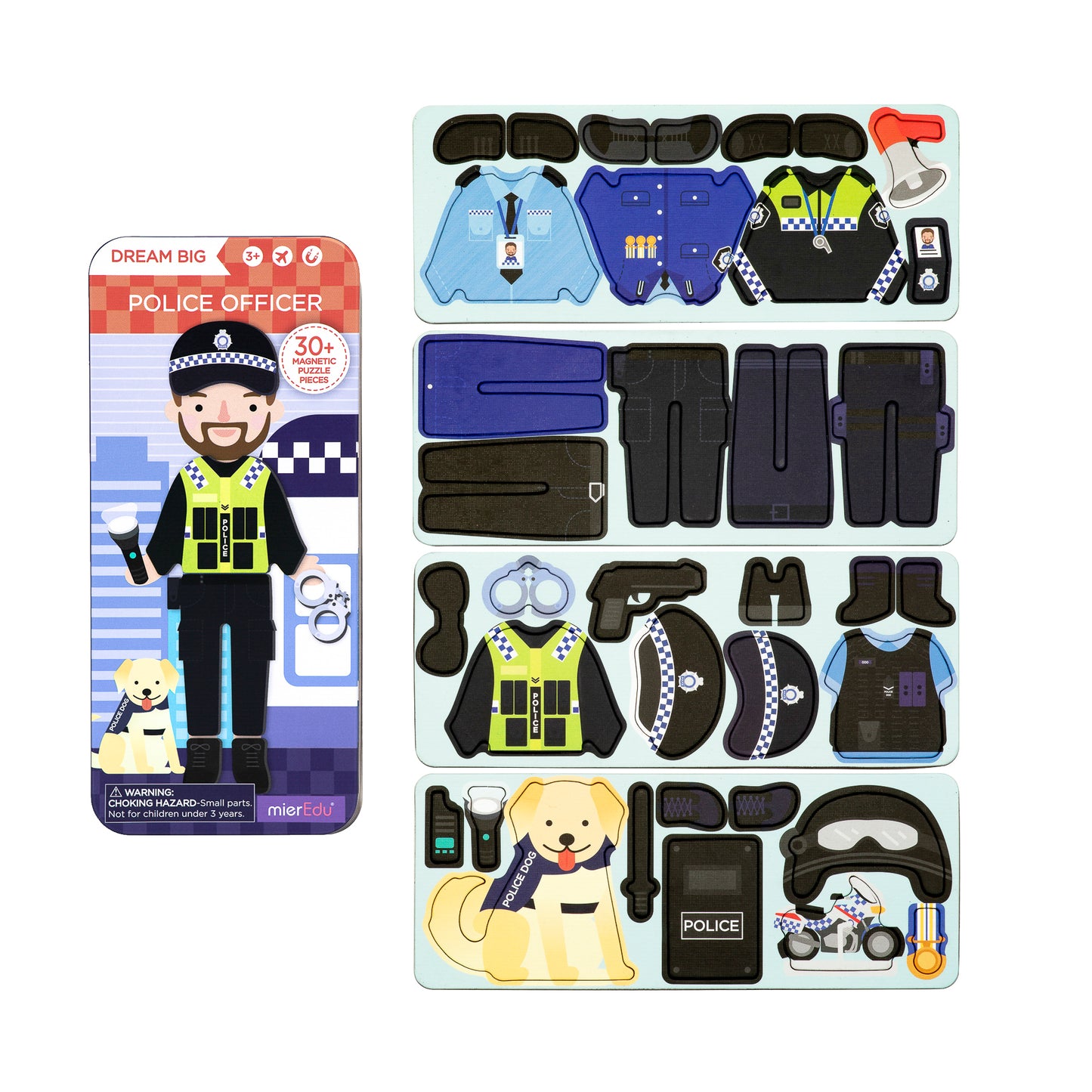 Travel Magnetic Puzzle Box - Heroes - Police Officer