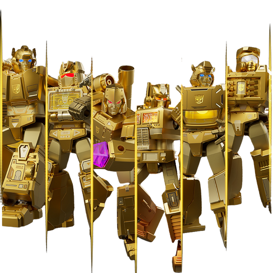 Blokees Officially Licensed Transformers Luminous Action Figures, Highly Poseable Collectible Toys with Weaponry – 7 Heroes for Ages 12 and Up Figures - Transformers (Limited Model Kit) - The Golden Lagoon-Defence