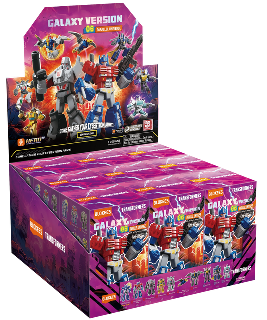 Blokees (Blind box) Superhero Toys, Building Model Kit for Children and Adults Figures PDQ (9 in 1) - Transformers Galaxy Version 06 - Parallel Universe