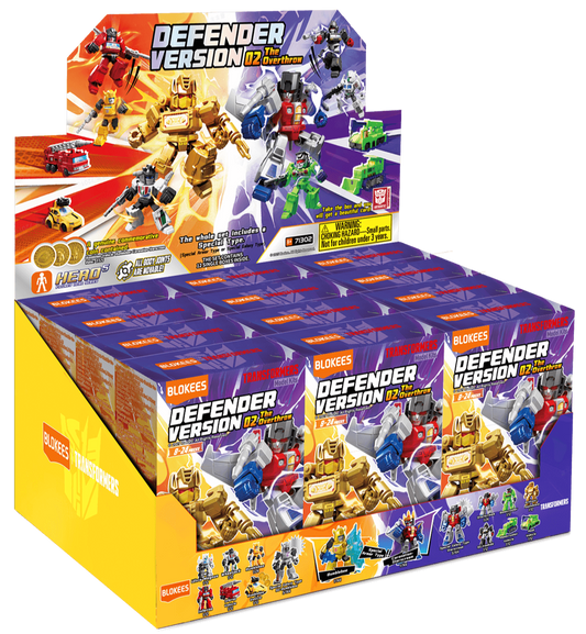 Blokees (Blind box) Superhero Toys, Building Model Kit for Children and Adults Figures PDQ (12 in 1) - Transformers Galaxy Version Defender 02 - The Overthrow