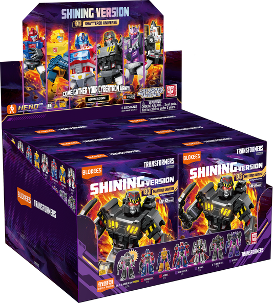 Blokees (Blind box) Superhero Toys, Building Model Kit for Children and Adults Figures PDQ (6 in 1) - Transformers Shining Version 03 - Shattered Universe