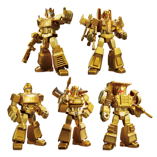 Blokees Officially Licensed Transformers Luminous Action Figures, Highly Poseable Collectible Toys with Weaponry – 7 Heroes for Ages 12 and Up Figures - Transformers (Limited Model Kit) - The Golden Lagoon 01