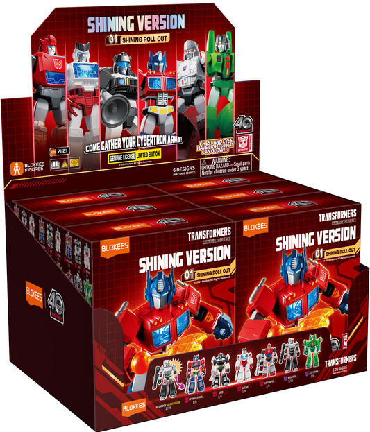 Blokees (Blind box) Superhero Toys, Building Model Kit for Children and Adults Figures PDQ (6 in 1) - Transformers Shining Version 01 - Shining Roll Out