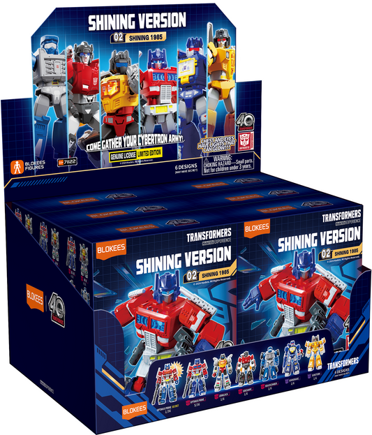 Blokees (Blind box) Superhero Toys, Building Model Kit for Children and Adults Figures PDQ (6 in 1) - Transformers Shining Version 02 - Shining 1985