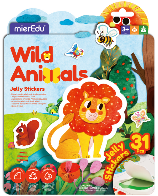 MierEdu Jelly Stickers - Wild Animals