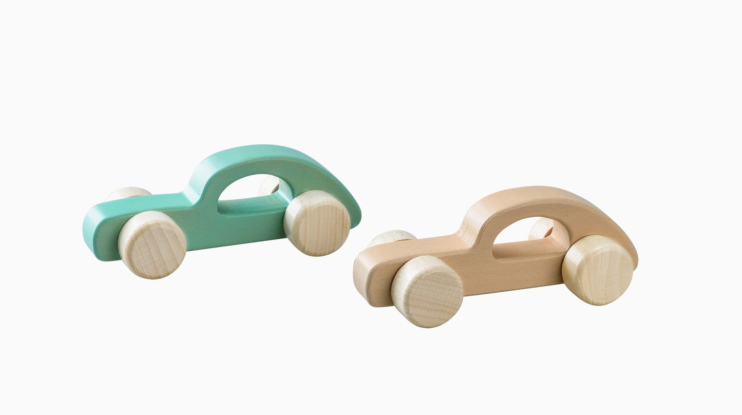 Wooden Car With Handle 2p/Set