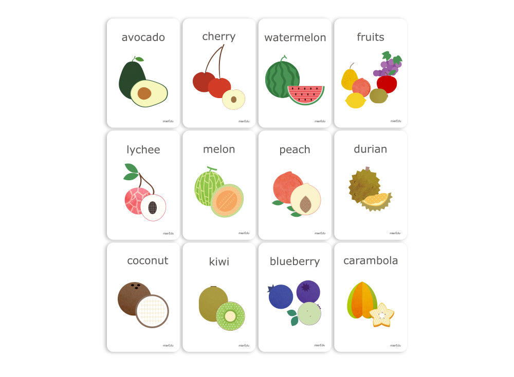 Cognitive Flash Card – Fruits