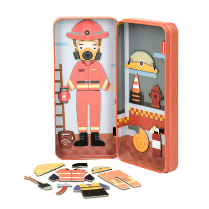 Travel Magnetic Puzzle Box - Heroes - Firefighter