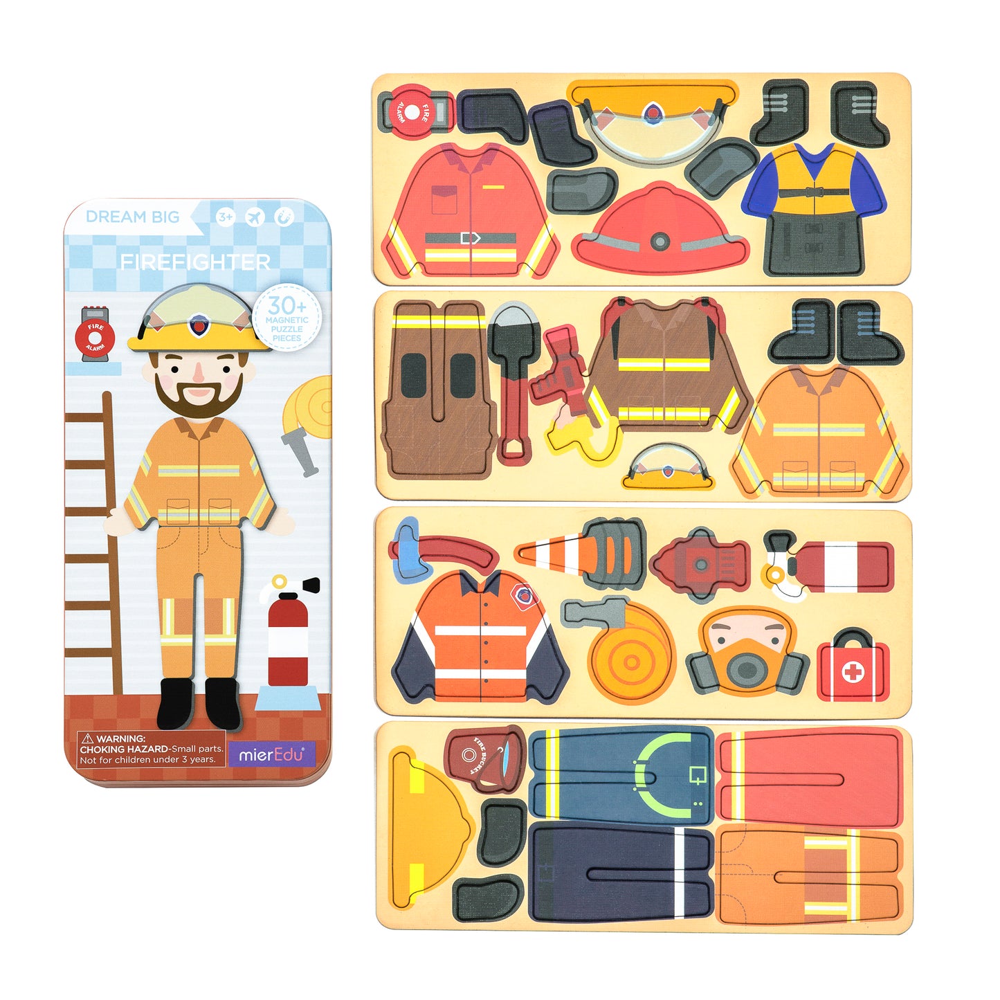 Travel Magnetic Puzzle Box - Heroes - Firefighter