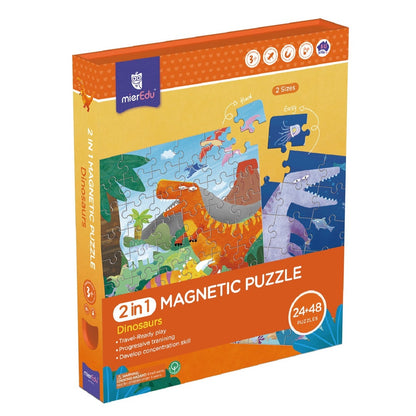 2 in 1 Magnetic Puzzles - Dinosaurs