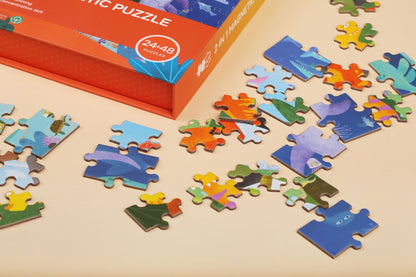 2 in 1 Magnetic Puzzles - Dinosaurs