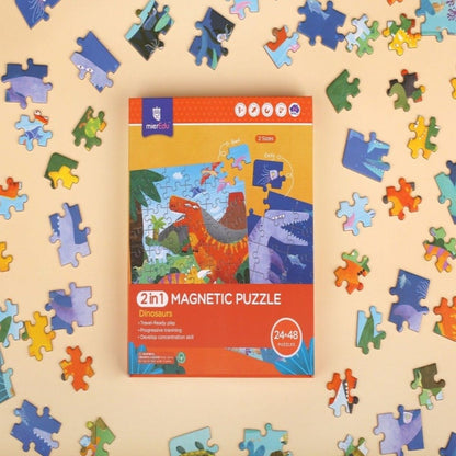 2 in 1 Magnetic Puzzles - Dinosaurs