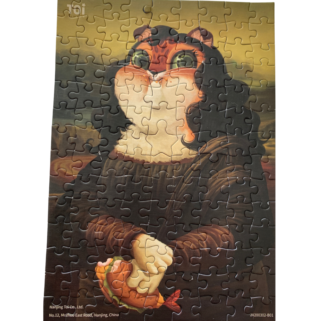 Cat In Art Puzzle - Mona Lisa
