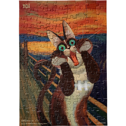 Cat In Art Puzzle - The Scream